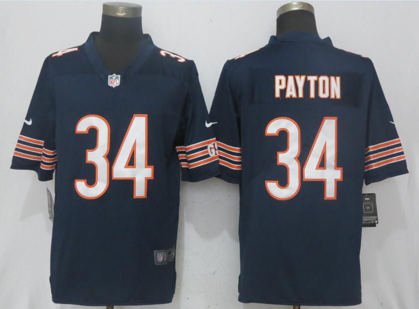Men Chicago Bears #34 Payton Navy Blue 2017 Vapor Untouchable Limited Player NFL Jerseys